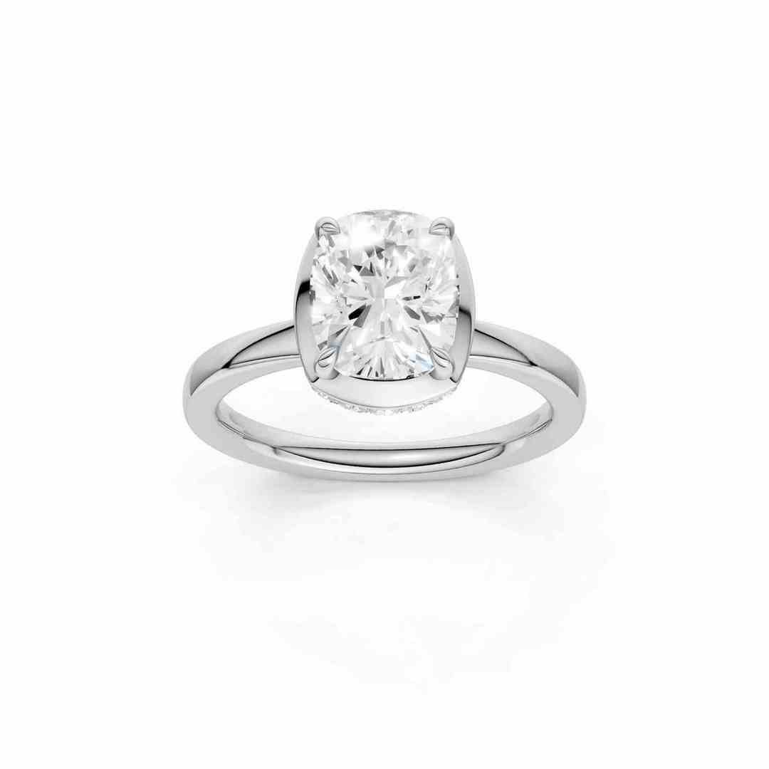 LG - 14K 2.22CT D-RING ELONGATED CUSHION ECT/RDS CERTIFIED CUSHION 2.06CT