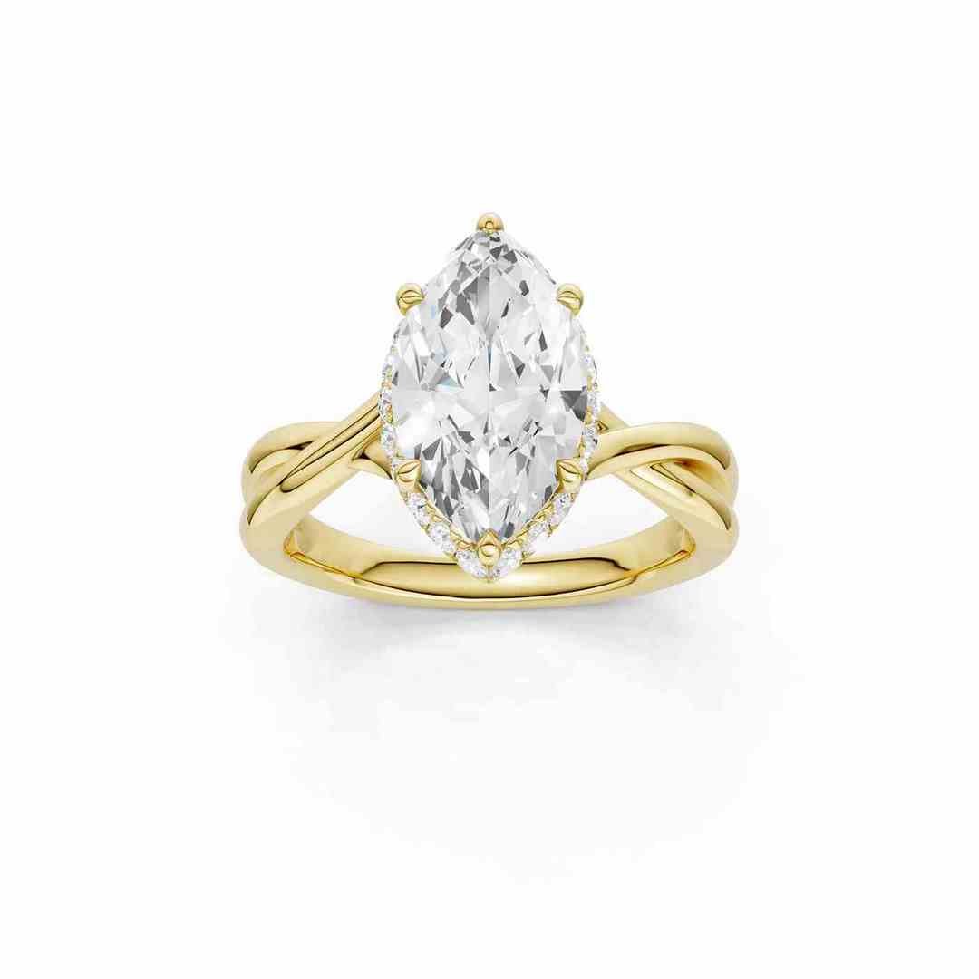 LG - 14K 3.27CT D-RING LDS MRQ/RDS CERTIFIED MARQUISE 3.04CT