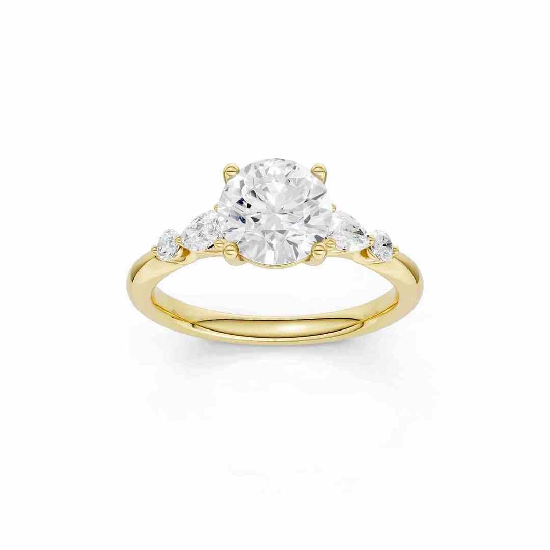 LG - 14K 1.77CT D-RING LDS PER/RDS CERTIFIED CNTR 1.50CT