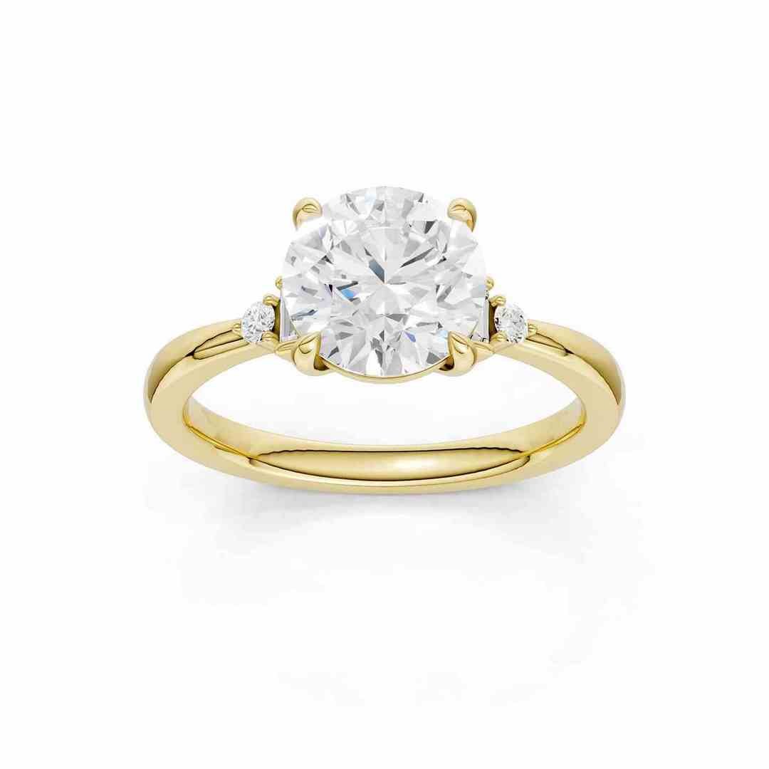LG - 14K 2.16CT D-RING LDS BAG/RDS CERTIFIED CNTR 2.04CT