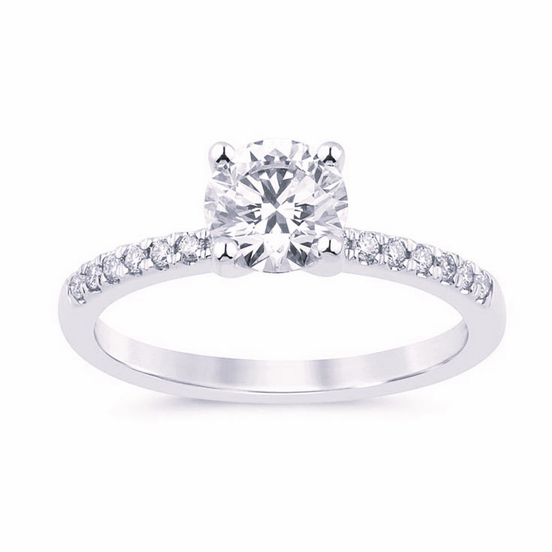 LG - 14K 1.19CT D-RING LDS RDS CNTR 1.00CT CERTIFIED