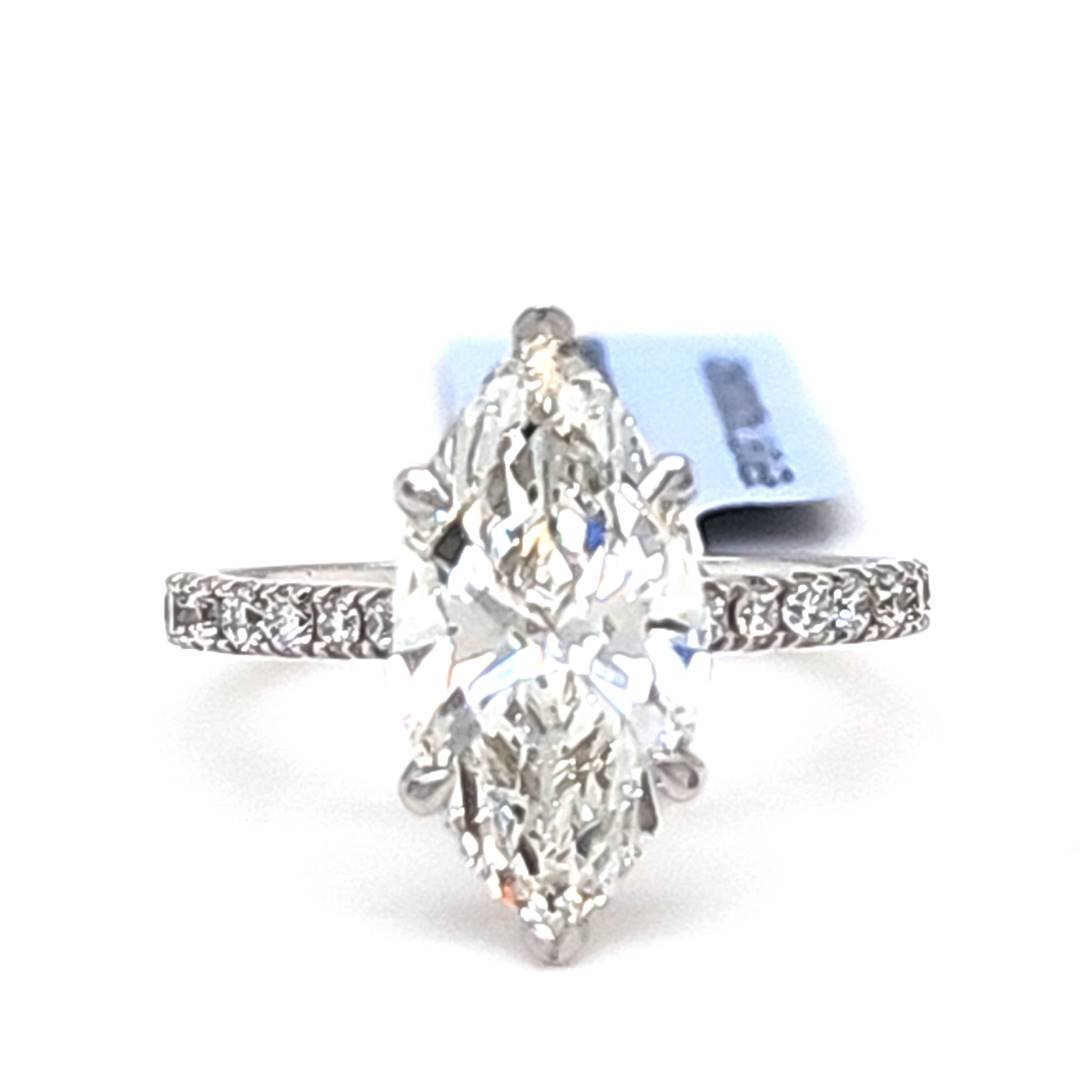 LG - 14K 3.47CT D-RING LDS MARQ/RDS CERTIFIED MARQ CNTR 3.04CT