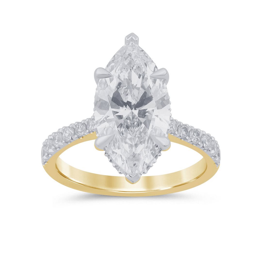 LG - 14K 4.64CT D-RING LDS MARQ/RDS CERTIFIED MRQ 4.10CT