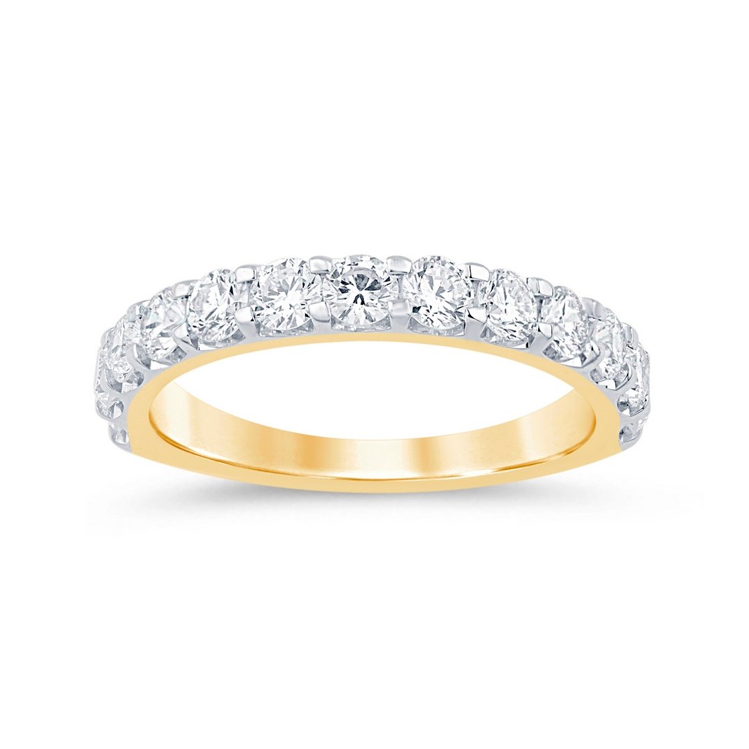 LG - 14K 1.26CT D-BAND LDS RDS 13 STONES CERTIFIED