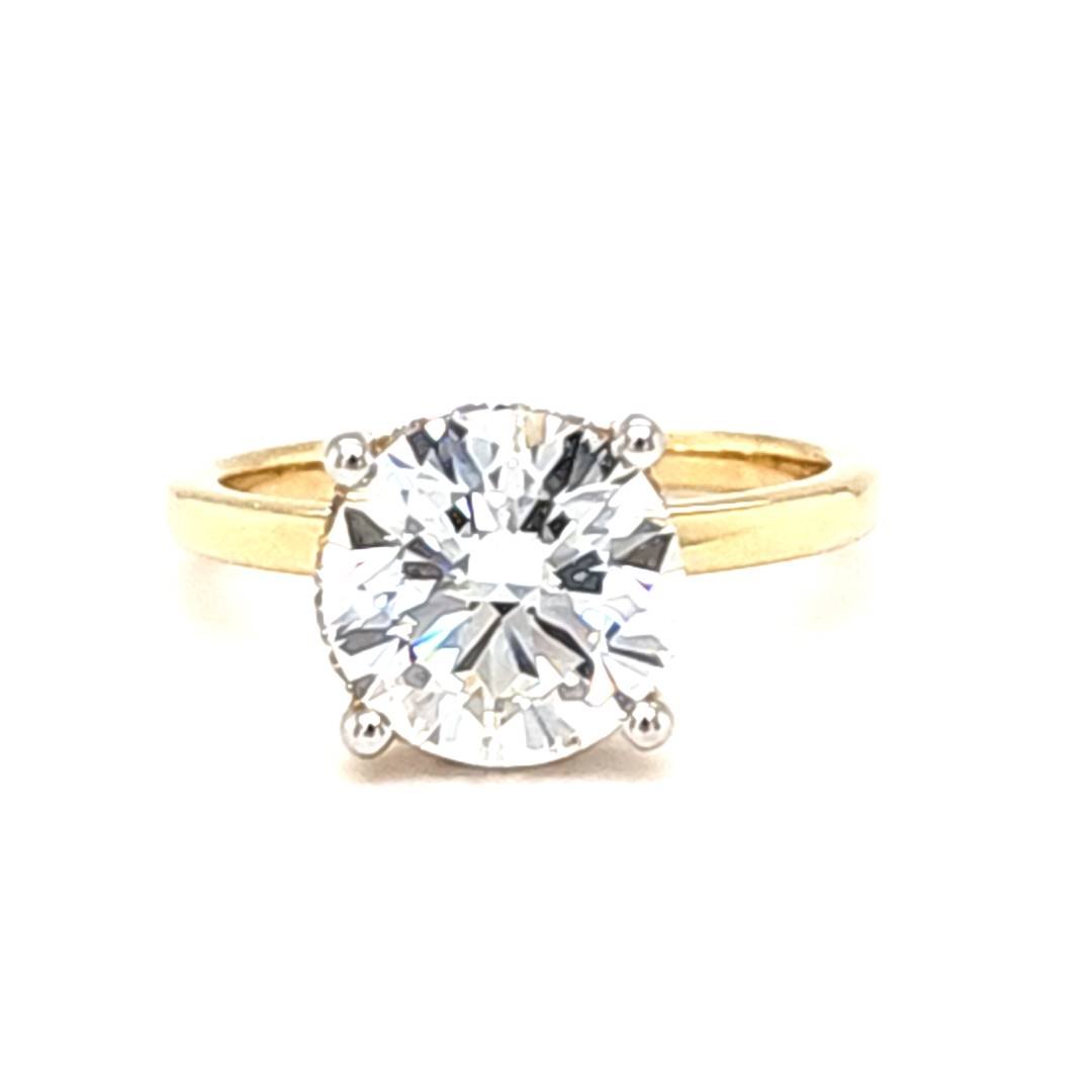 LG - 14K 2.63CT D-RING LDS RDS CERTIFIED