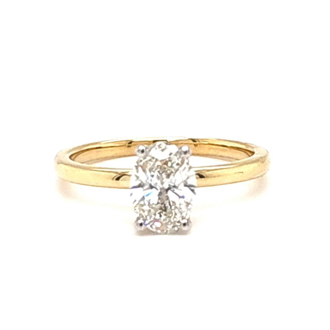 LG - 14K 2.73CT D-RING LDS OVL/RDS CERTIFIED