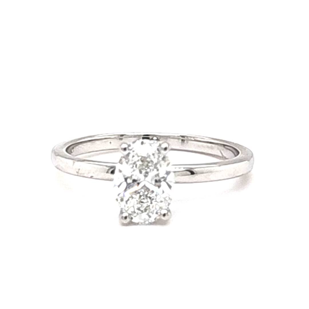 LG - 14K 3.19CT D-RING LDS OVL/RDS CERTIFIED