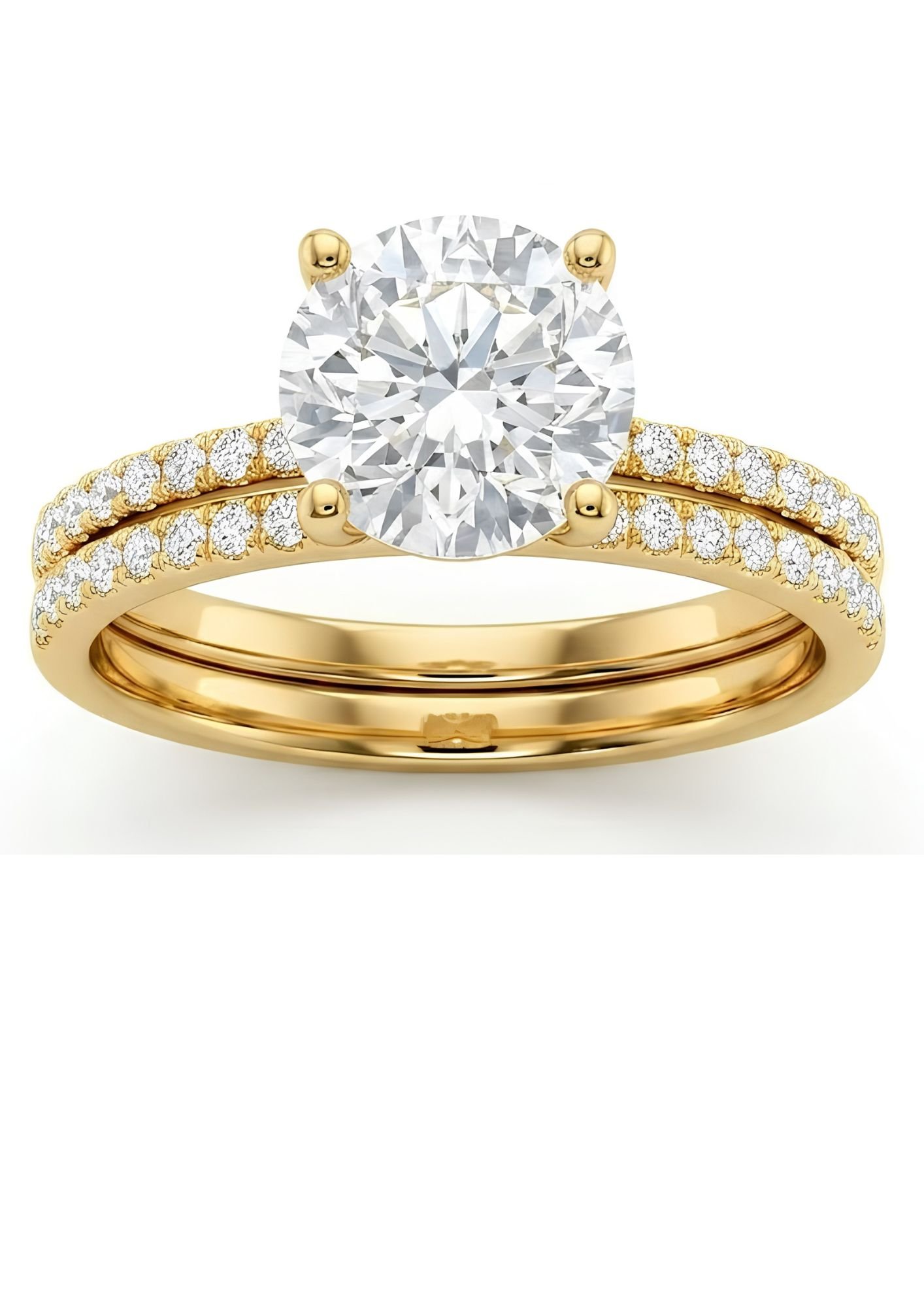 LG - 14K 2.48CT D-BRIDAL RING LDS RDS CERTIFIED CNTR 2.02CT