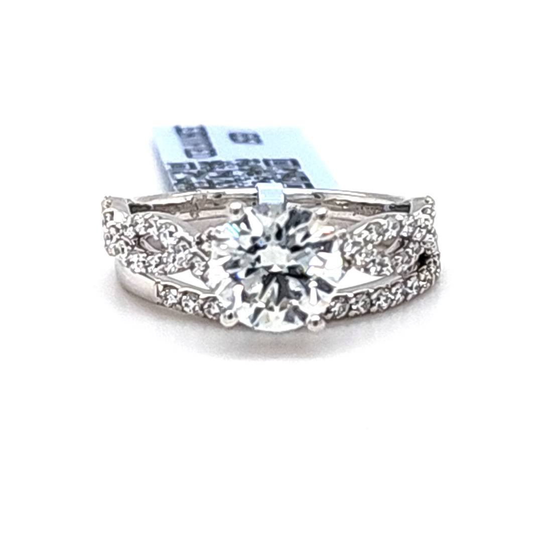 LG - 14K 2.26CT D-BRIDAL SET LDS RDS CERTIFIED CNTR 1.50CT