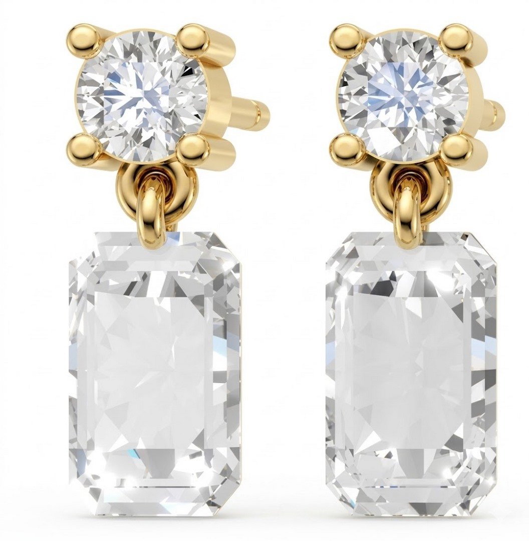LG - 14K 0.72CT D-EARRINGS LDS EME/RDS E:0.61,R:0.10 CERTIFIED