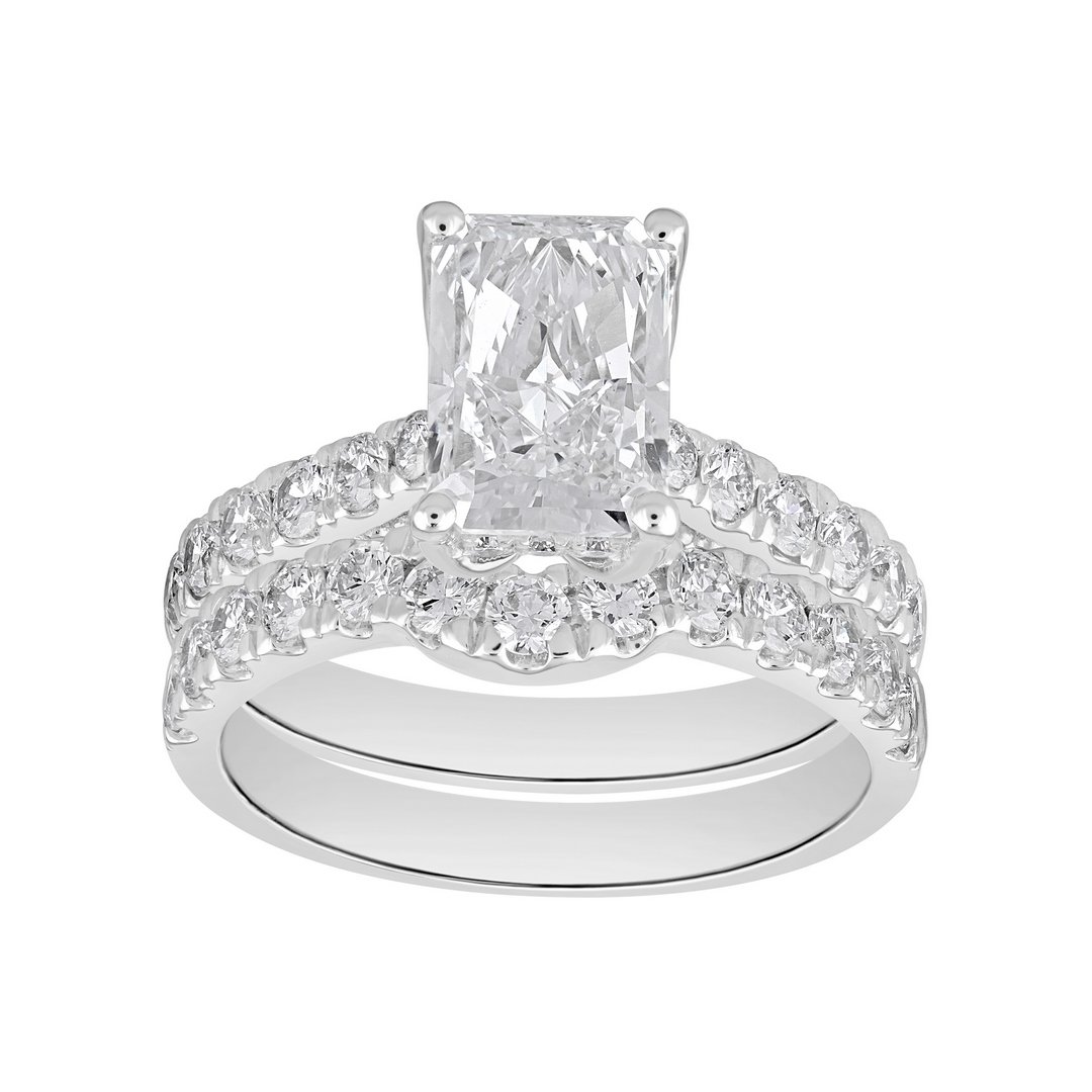LG - 14K 1.76CT D-BRIDAL SET LDS RADCT/RDS CERTIFIED RADCT 1.01CT