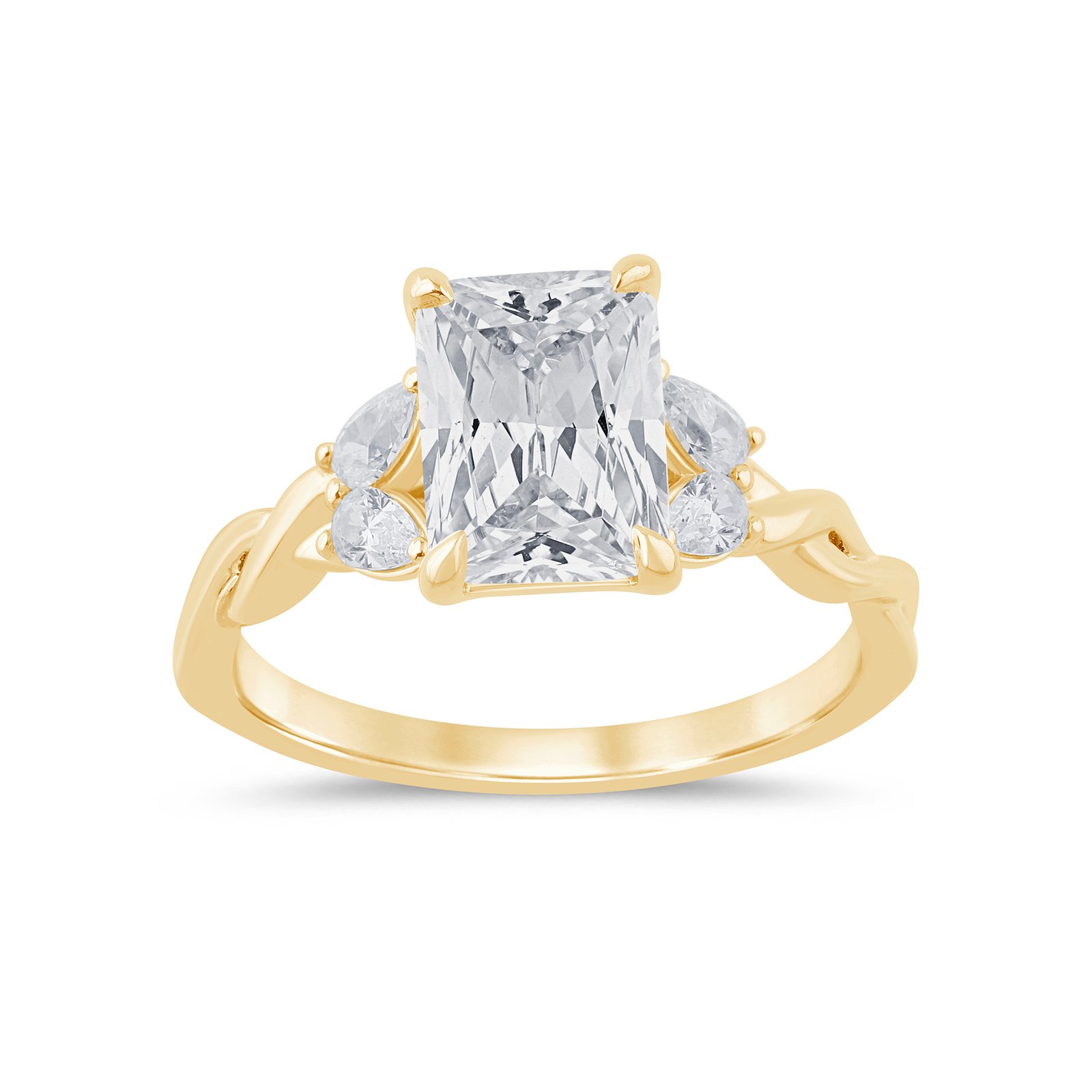 LG - 14K 2.27CT D-RING LDS RADCT/PER PRONG CNTR RADIANT 2.01CT "CERTIFIED"