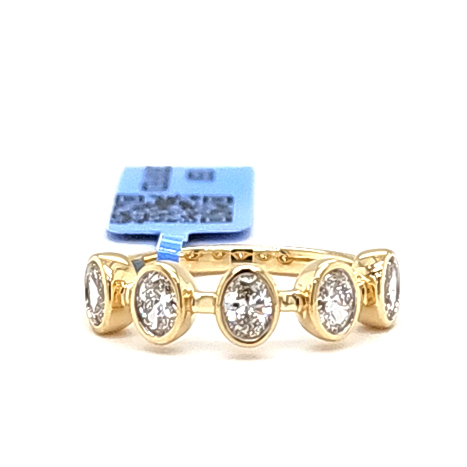 LG - 14K 0.79CT D-BAND LDS OVL "CERTIFIED"