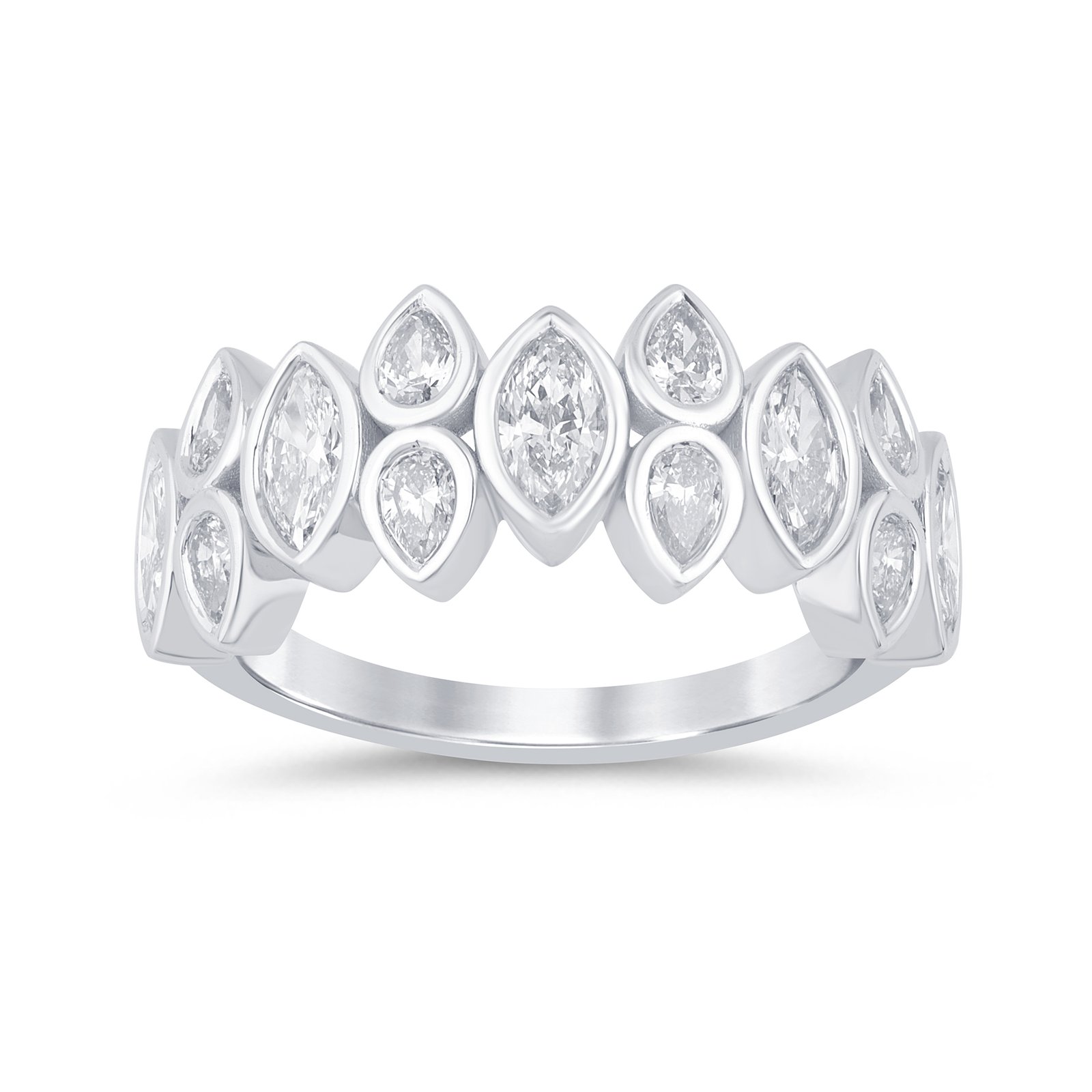 LG - 14K 1.15CT D-BAND LDS MARQ/PER "CERTIFIED"