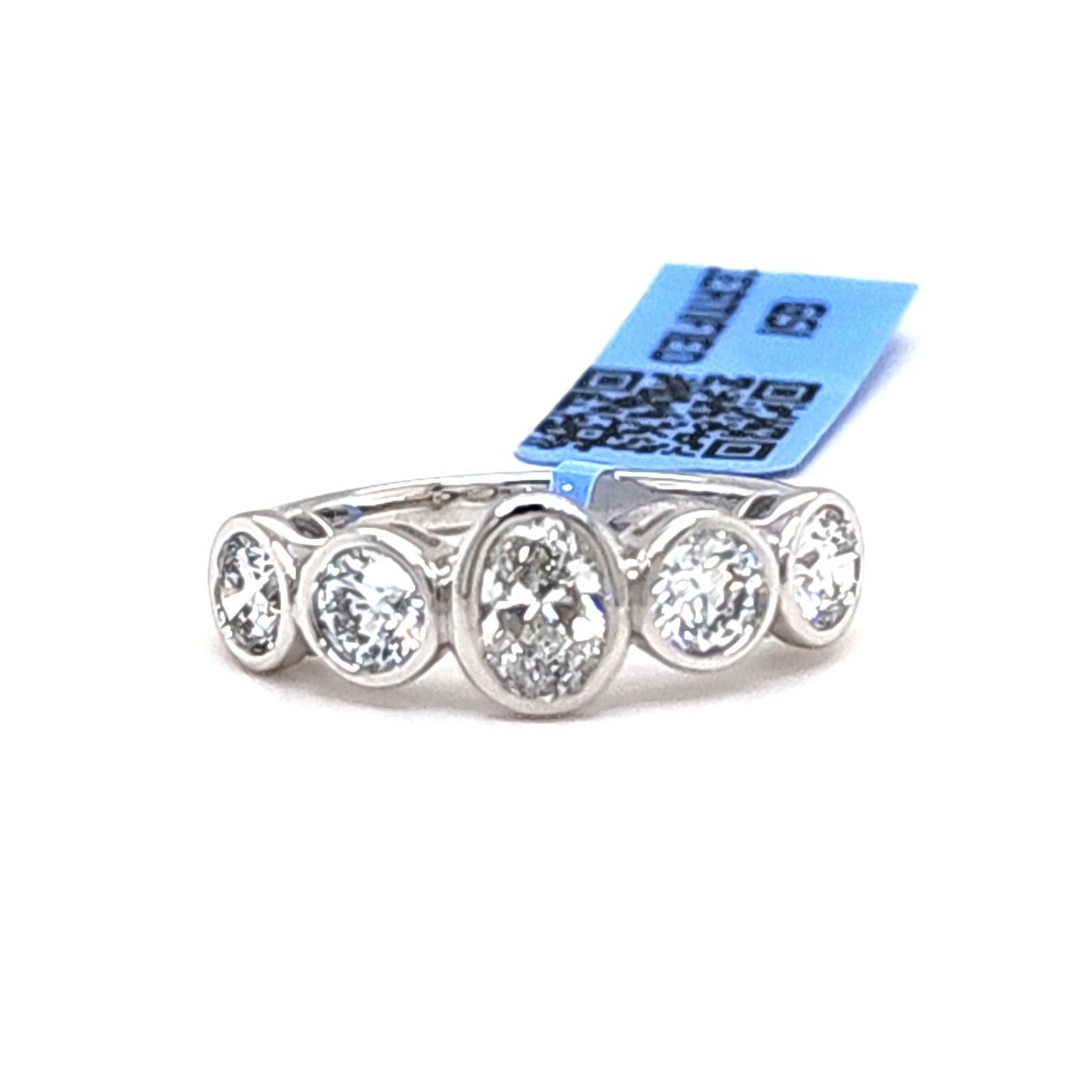 LG - 14K 1.58CT D-RING LDS OVL/RDS CNTR OVL 0.55CT  "CERTIFIED"