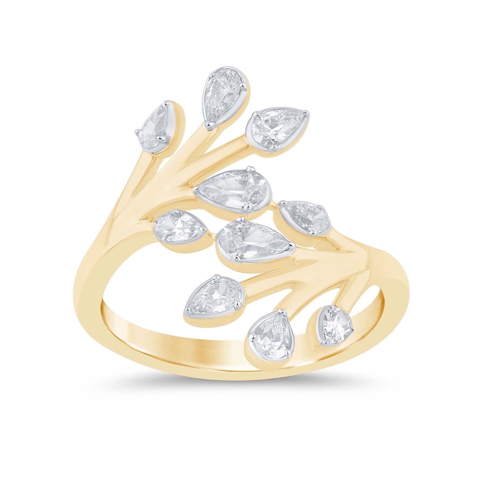 LG - 14K 0.62CT D-RING LDS PEAR PRONG "CERTIFIED"