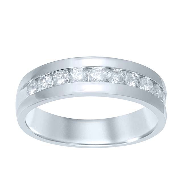 14K 0.96-1.11CT D-BAND MEN MACHINE SETTING RDS