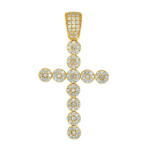 10K 1.31-1.37CT D-PENDANT MEN RDS DARK "CROSS" (BEST DEAL BEST VALUE)