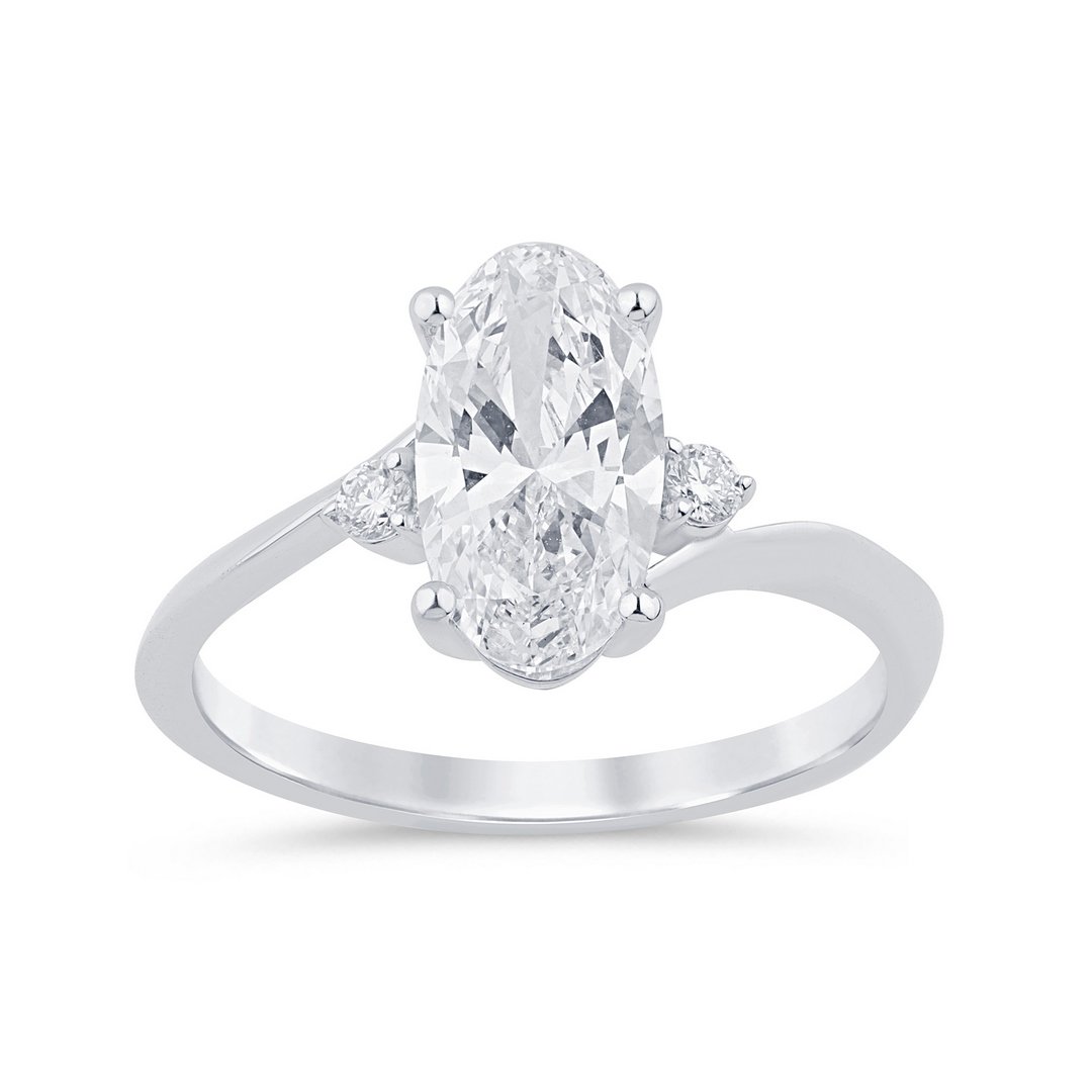 LG - 14K 1.60CT D-RING LDS EOVL/RDS "CERTIFIED" ELONGATED OVAL 1.52CT