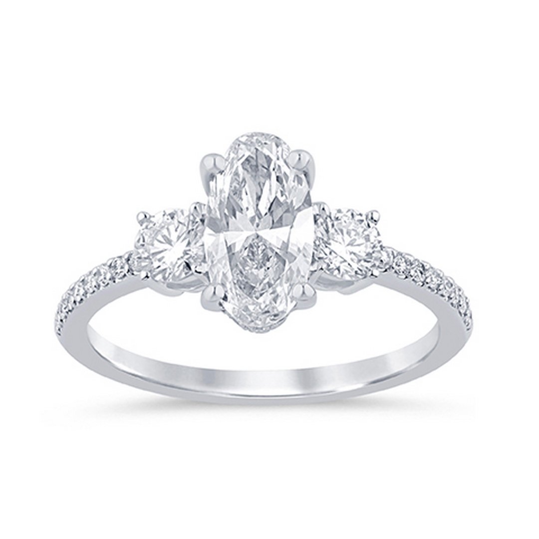 LG - 14K 1.49CT D-RING LDS EOVL/RDS "CERTIFIED" CNTR ELONGATED OVAL 1.04CT