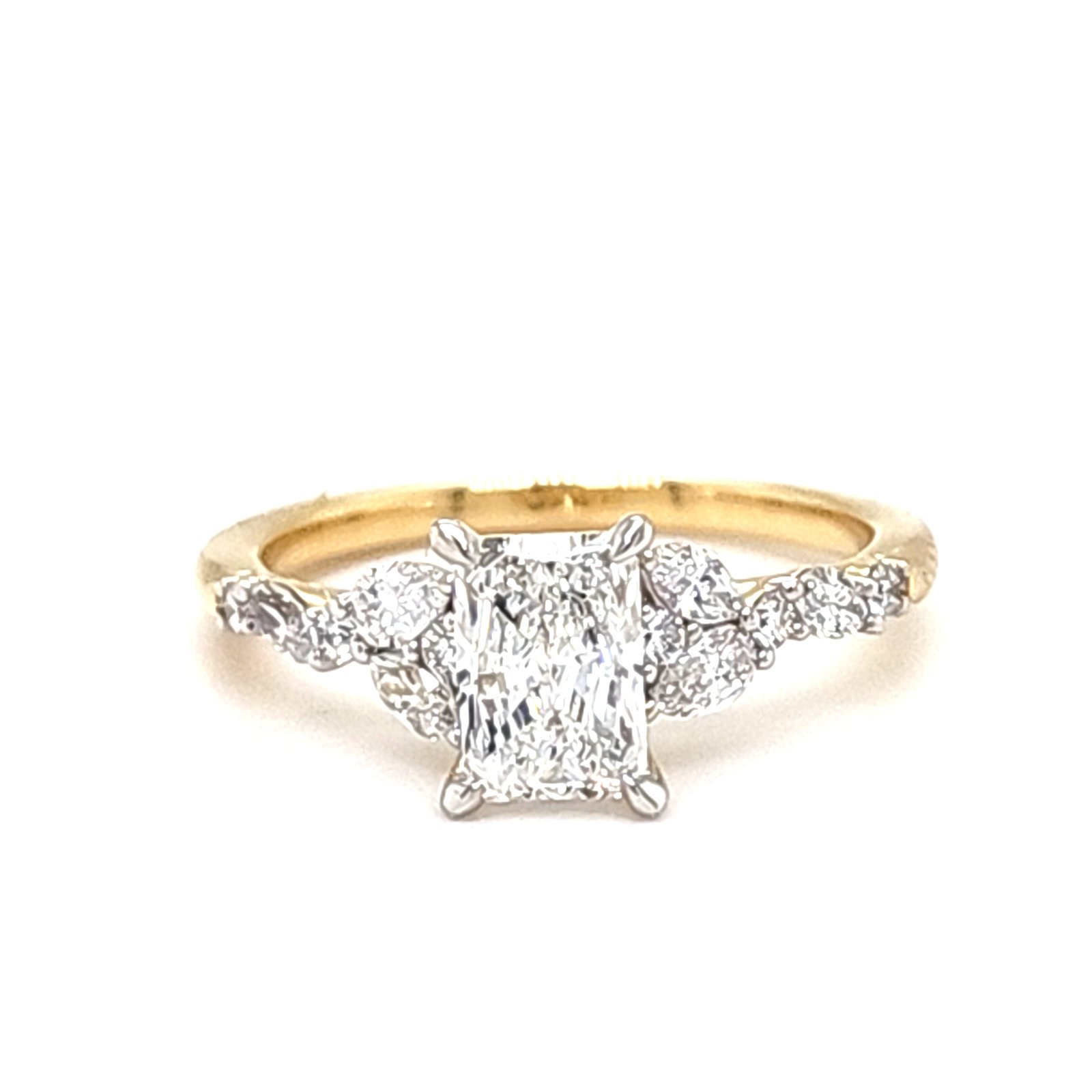LG - 14K 1.41CT D-RING LDS ERADCT/MARQ/PER/RDS "CERTIFIED" RDC CNTR 0.97CT