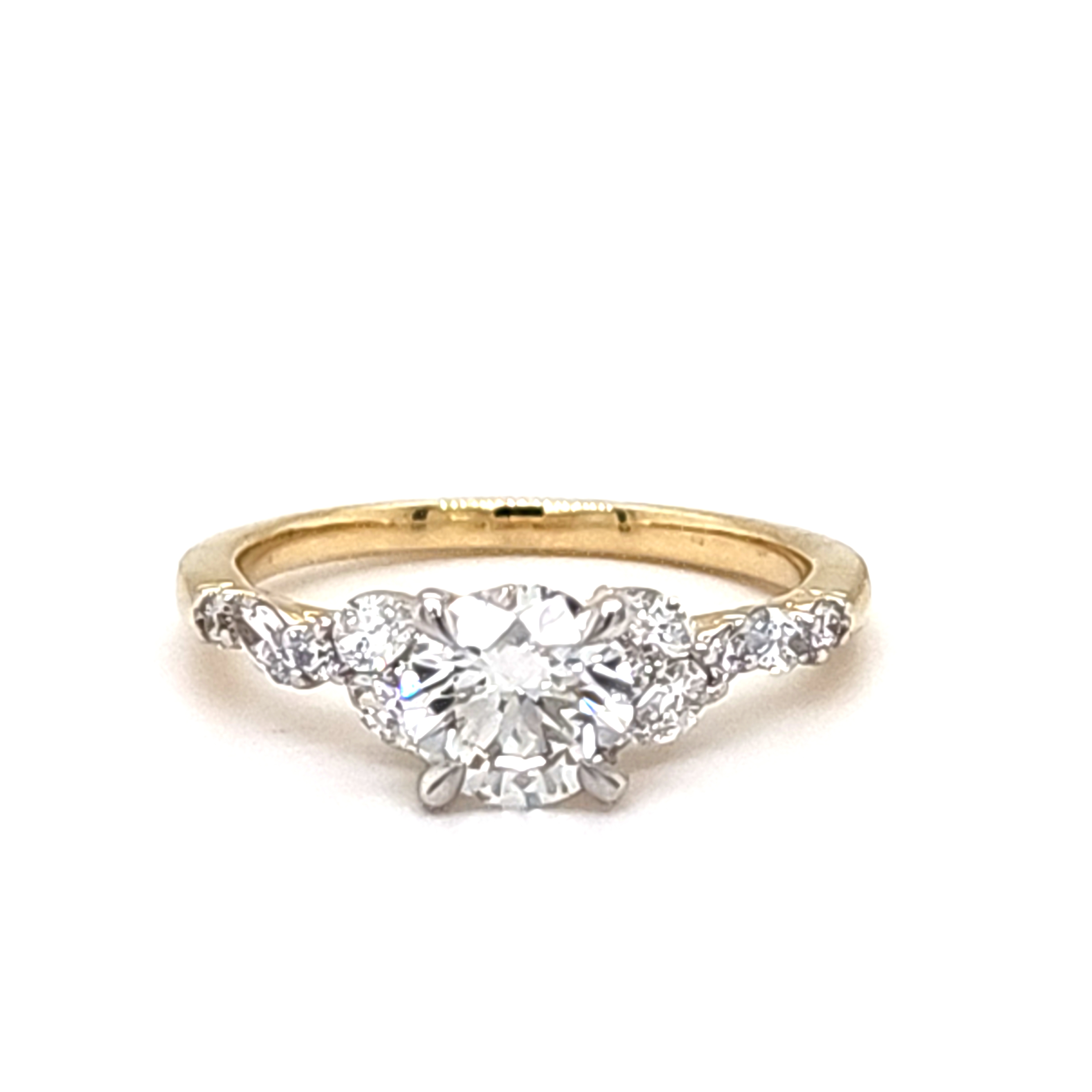 LG - 14K 1.42CT D-RING LDS MARQ/PER/RDS "CERTIFIED" CTR 1.03CT