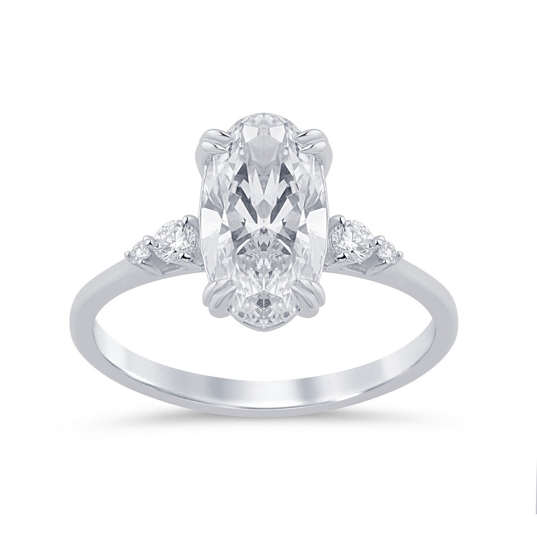 LG - 14K 2.18CT D-RING LDS EOVL/RDS "CERTIFIED" PRONG ELONGATED OVAL 2.05CT