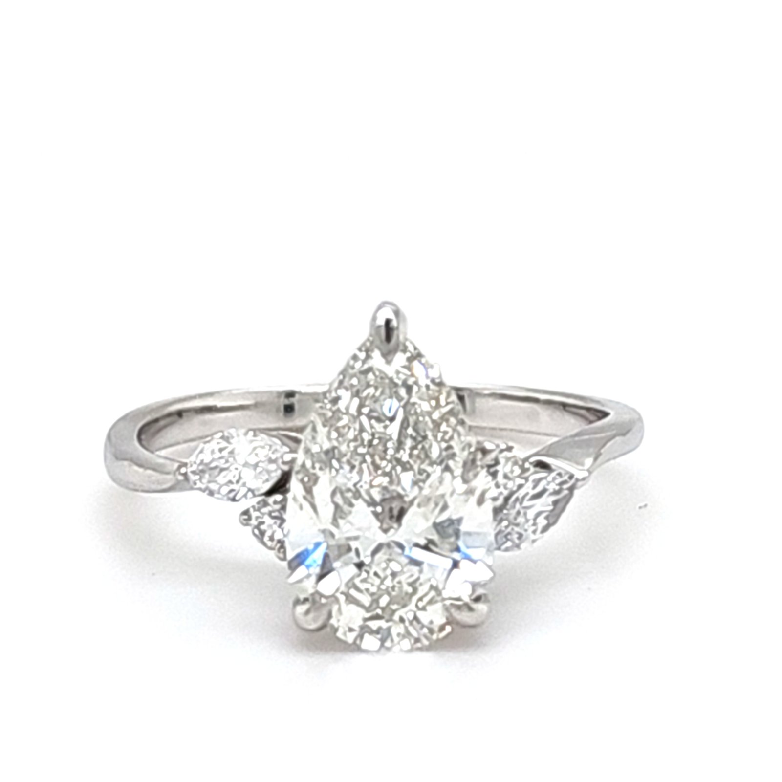 LG - 14K 2.40CT D-RING LDS MARQ/PER/RDS "CERTIFIED" PRONG PEAR 2.04CT