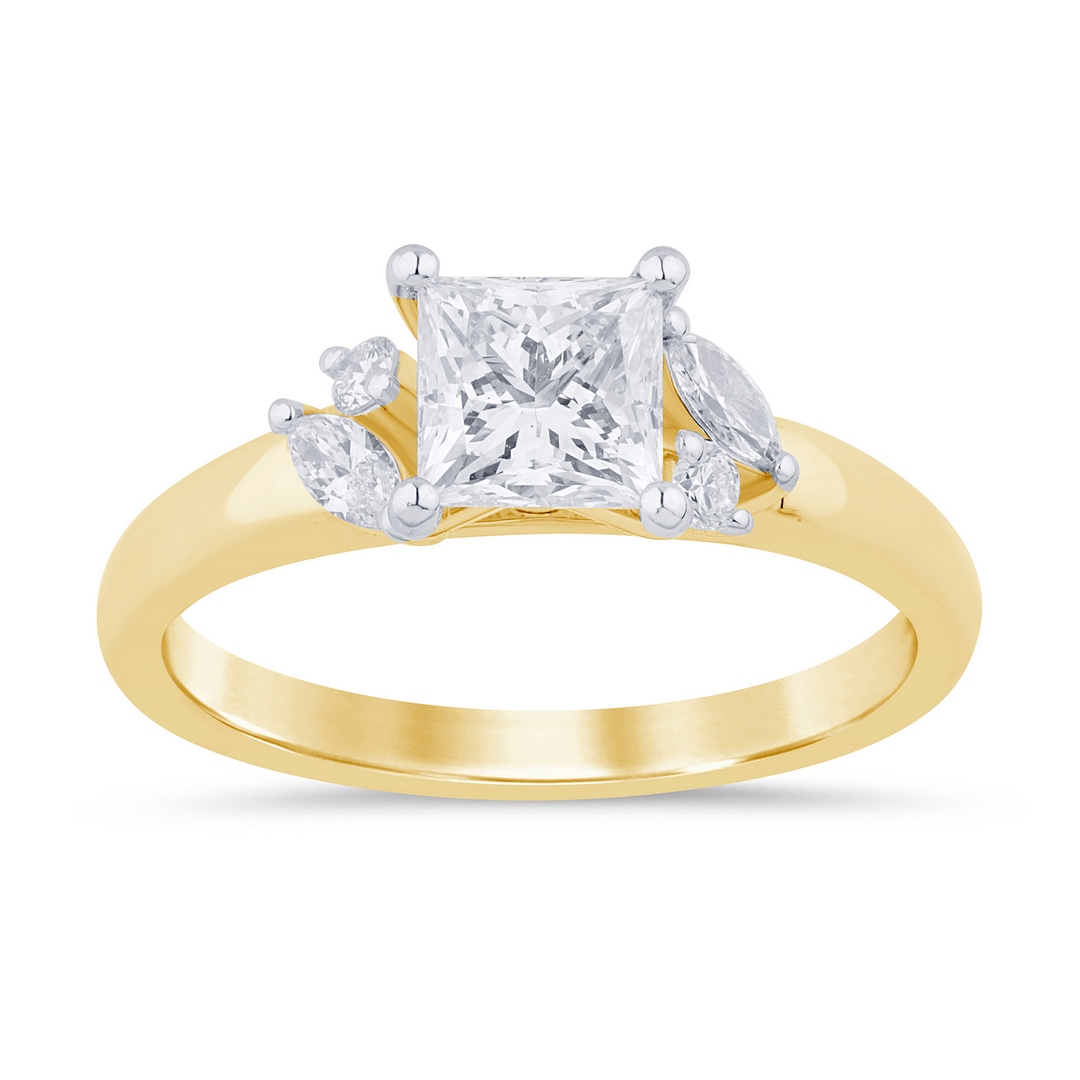 LG - 14K 1.22CT D-RING LDS PCT/MARQ/RDS "CERTIFIED" PCT 1.04CT