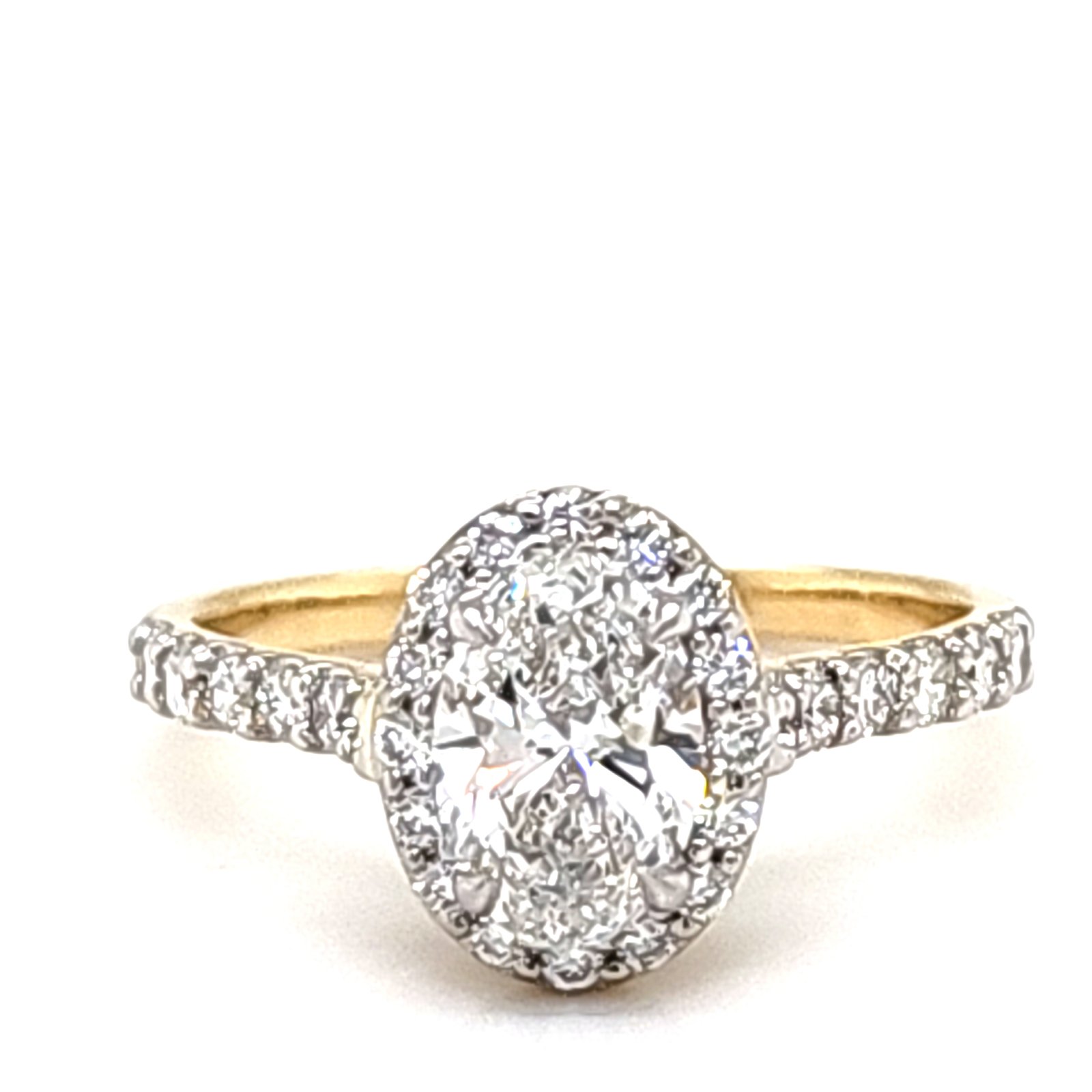 LG - 14K 1.51CT D-RING LDS OVL/RDS "CERTIFIED"OVL 1.00CT
