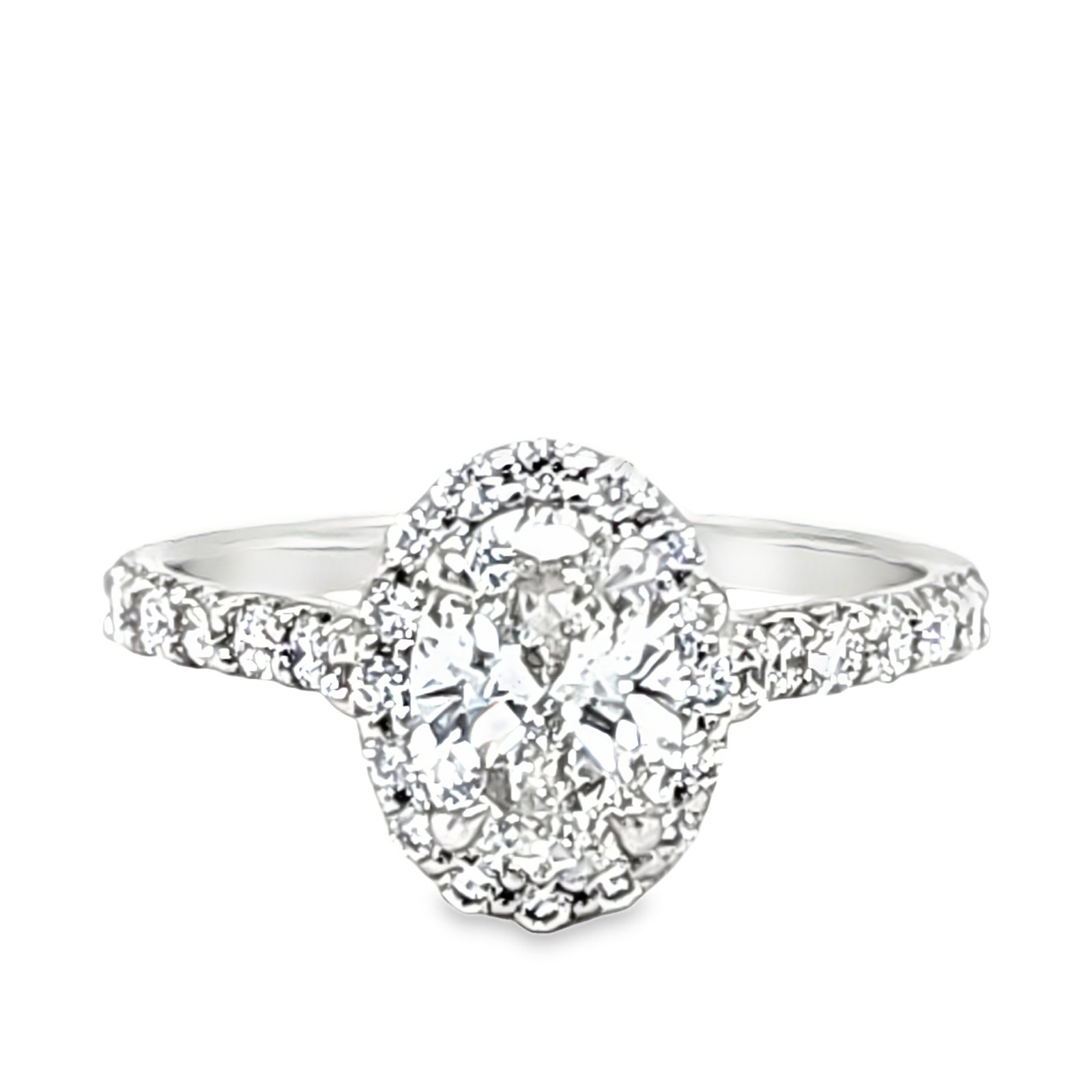 LG - 14K 1.51CT D-RING LDS OVL/RDS "CERTIFIED" PRONG SETTING
