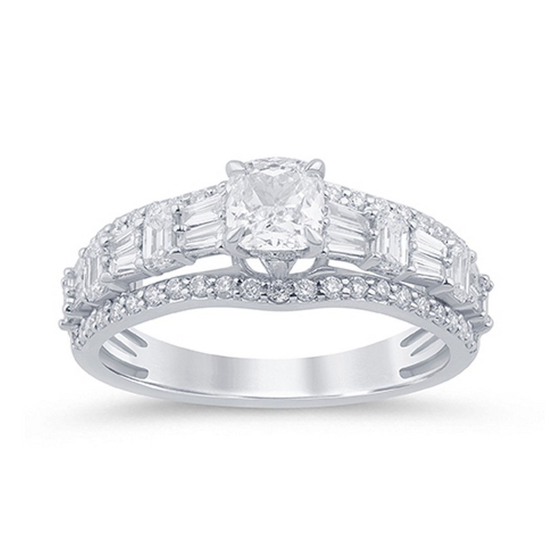 LG - 14K 1.42CT D-RING LDS RDS/EME/SBAG/TPR/CUSC "CERTIFIED" CUSHION 0.55CT