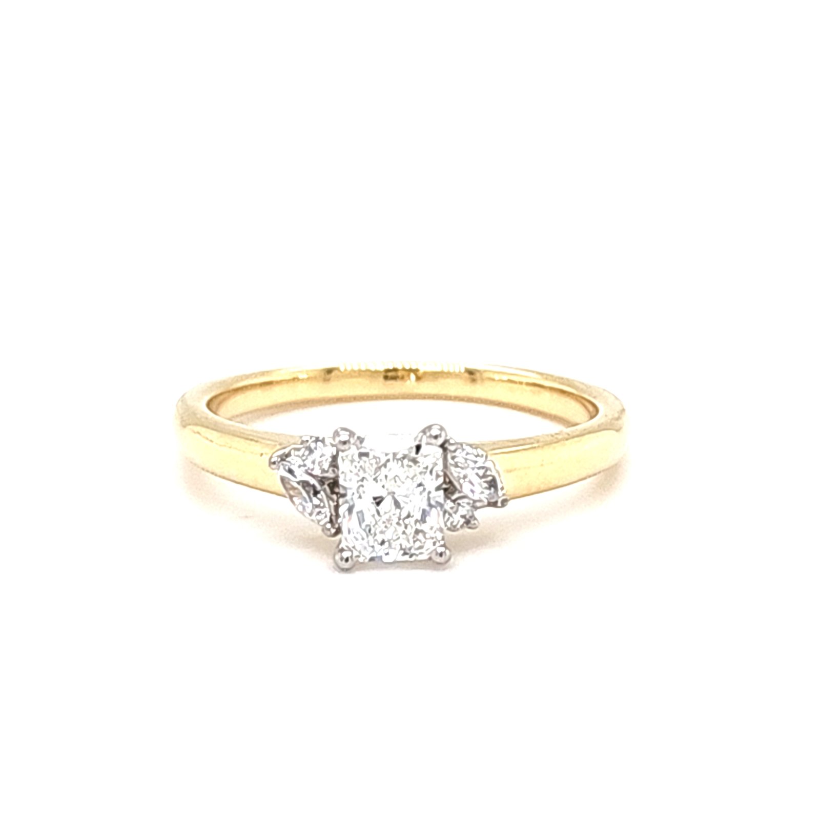 LG - 14K 0.68CT D-RING LDS ERADCT/MARQ/RDS RADIANT CNTR 0.54CT