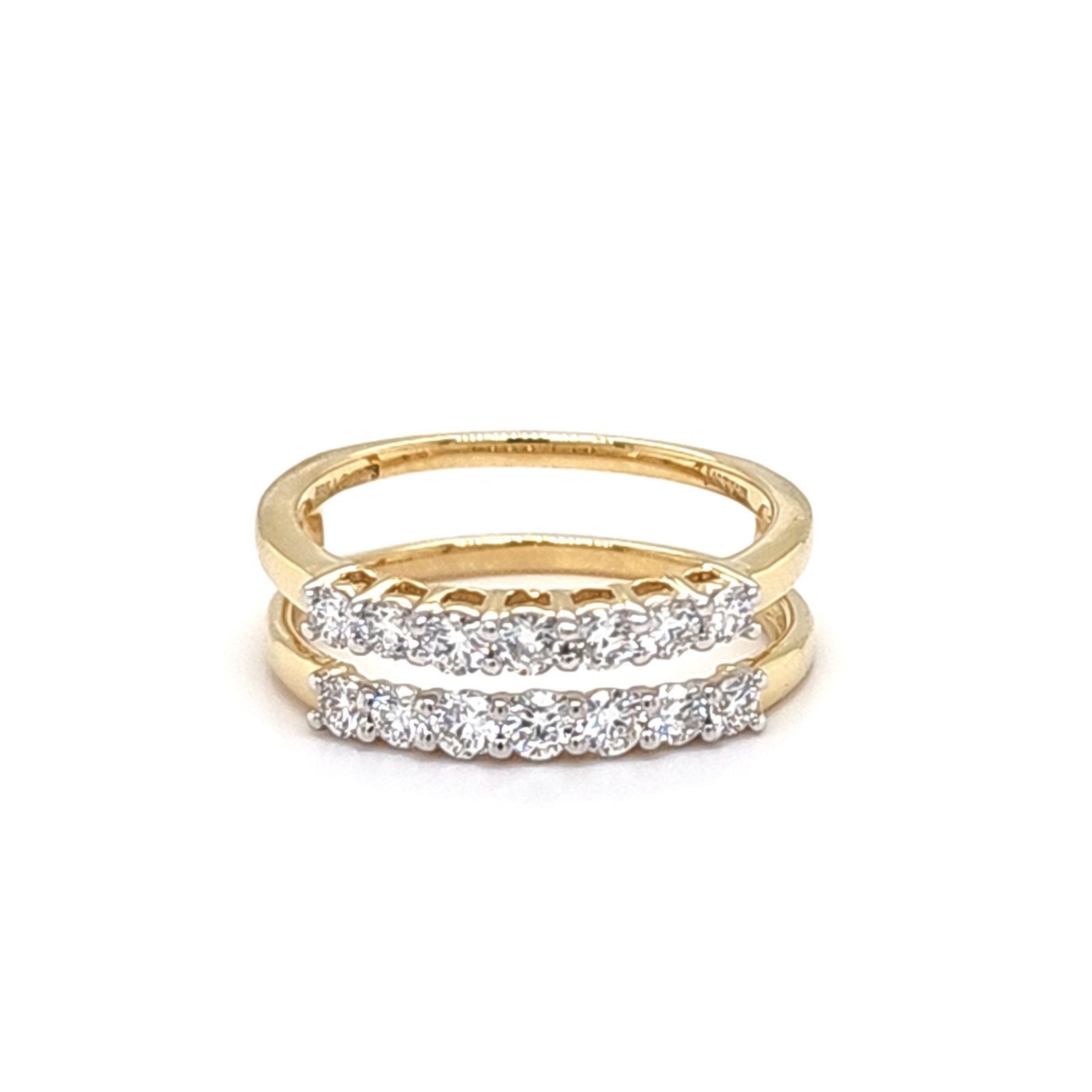 LG - 14K 0.73CT D-RING GUARD LDS RDS "CERTIFIED" PRONG