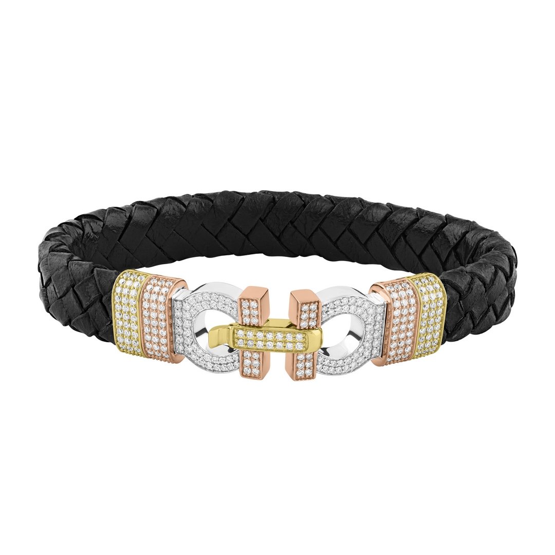 LG - 10K 1.93CT D-BRACELET MEN RDS "CERTIFIED" MONARCH BY JANNAH GEM