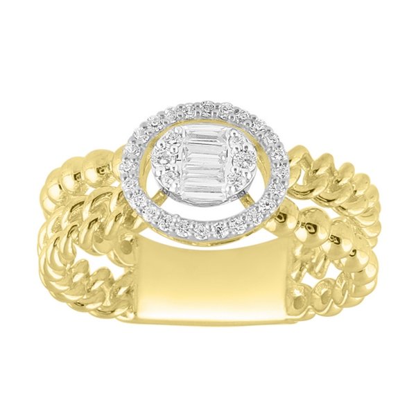 14K 0.30CT D-RING LDS BAG/RDS "HALO"