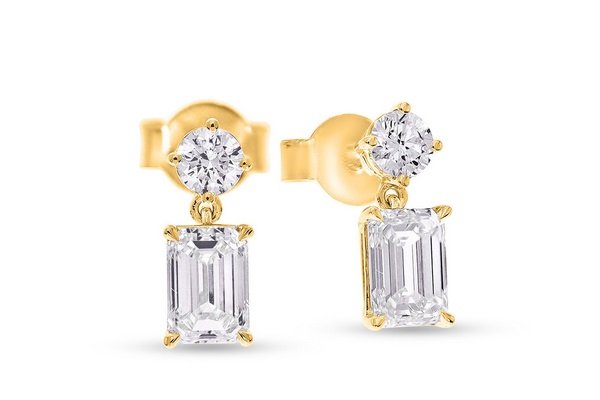 LG - 14K 2.00-2.07CT D-EARRING LDS EME/RDS CERTIFIED