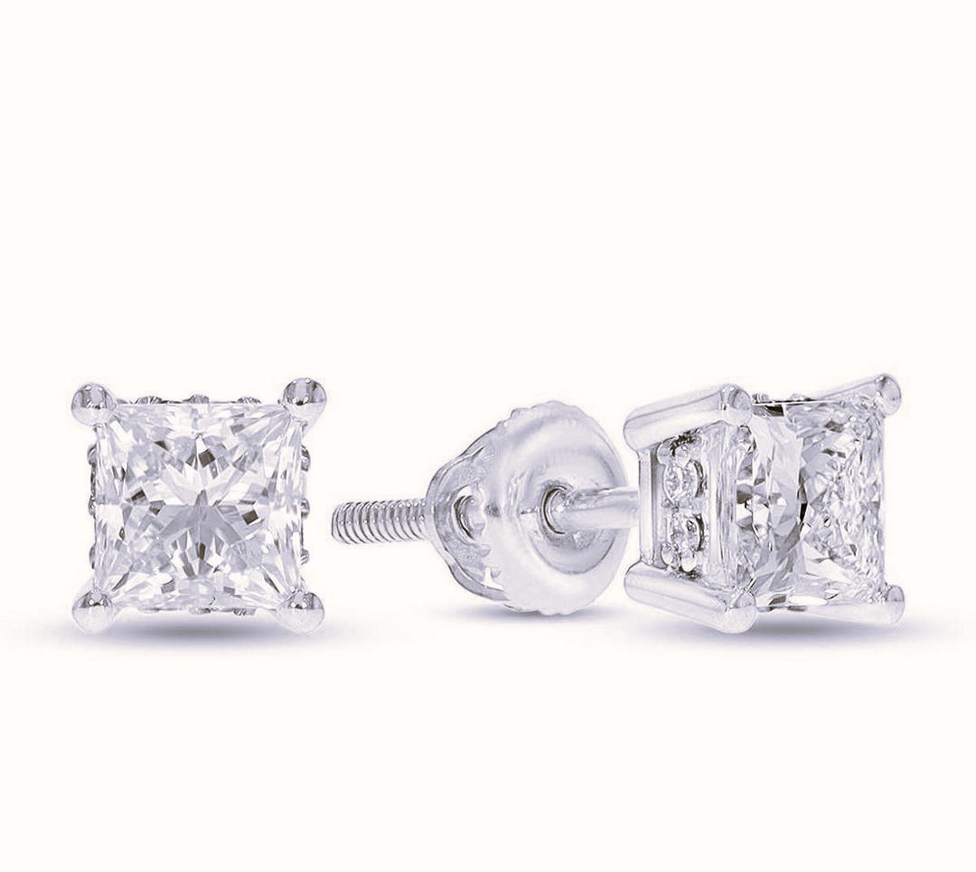 LG - 14K 0.83-0.90CT D-EARRING LDS EME/RDS CERTIFIED