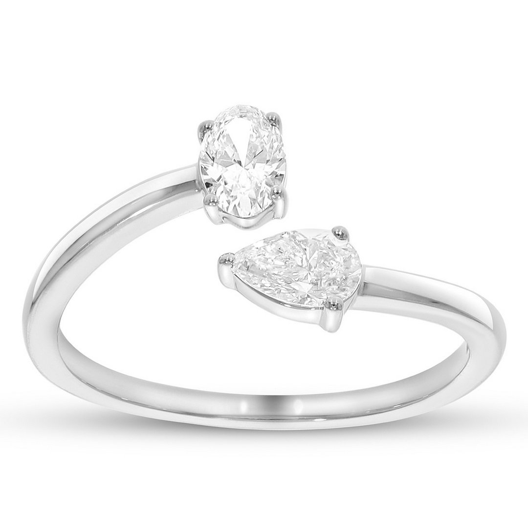 LG - 14K 0.53CT D-RING LDS PER/OVL "CERTIFIED" PRONG