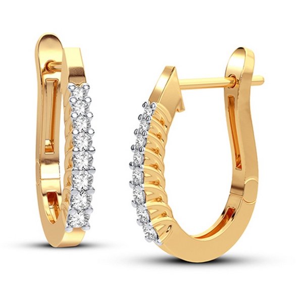 10K 0.19-0.21CT D-EARRING HOOPS RDS PRONG