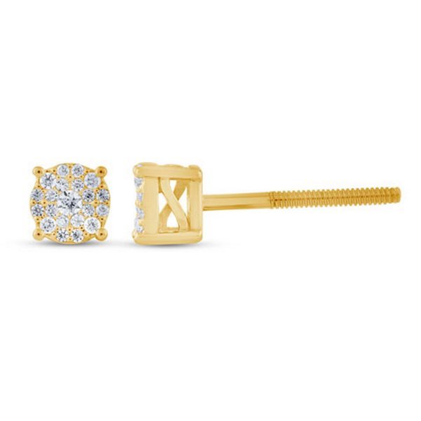 10K 0.10CT D-EARRING LDS RDS "SUPER FLOWER ULTIMATE"