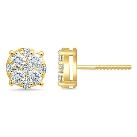 10K 0.75-0.80CT D-EARRING LDS RDS