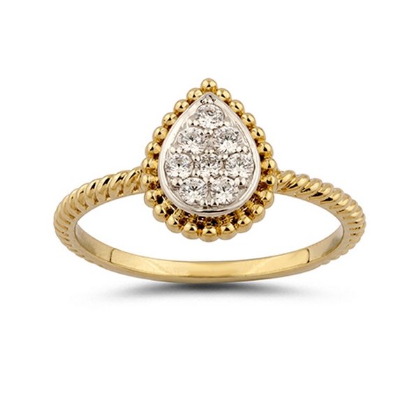 10K 0.22CT D-RING LDS RDS PRONG