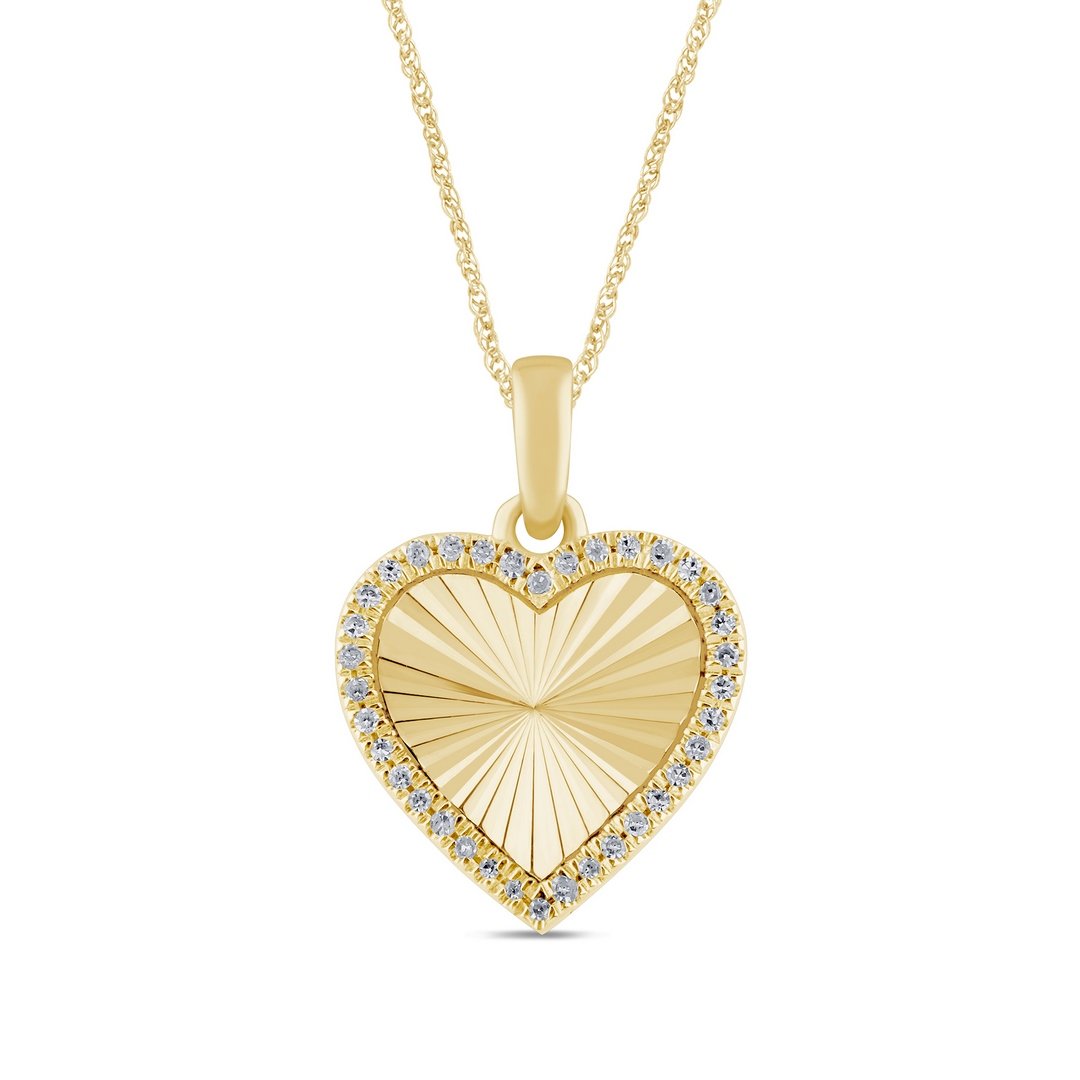 10K 0.06CT D-PENDANT LDS RDS "HEART" MICRO PRONG