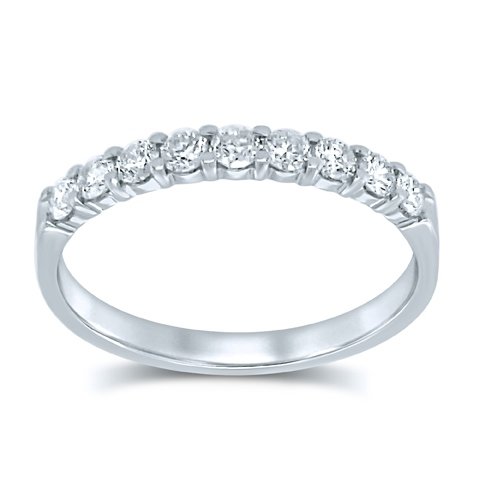 14K 0.34-0.36CT D-MACHINE BAND LDS RDS "PRONG SETTING"