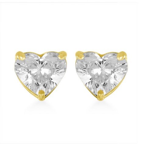 14K 0.62CT D-EARRING HEART