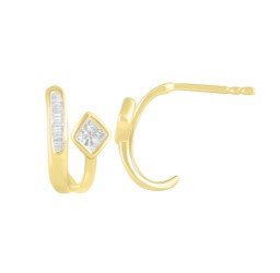 14K 0.24CT D-EARRING BAG/RDS